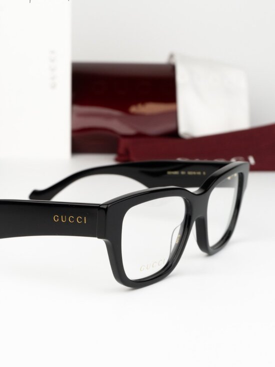 Gucci Women Eyeglasses Black Demo Square GG1428O 001 NEW AUTHENTIC main image 9